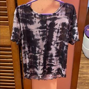 Black see through crop top